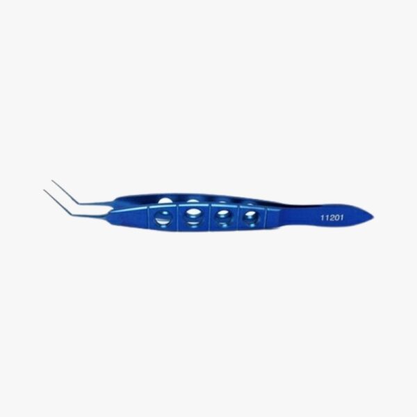 Nevyas Capsulorhexis Forceps – 45° Tips, 11 mm Straight Shaft Anodized titanium with lightweight handle and anti-glare finish
