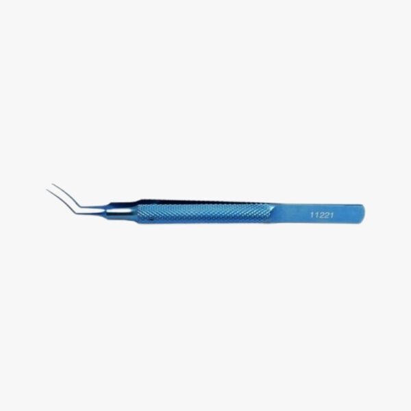 12mm Lehner-Utrata Capsulorhexis Forceps Anodized titanium with curved shaft and anti-glare finish