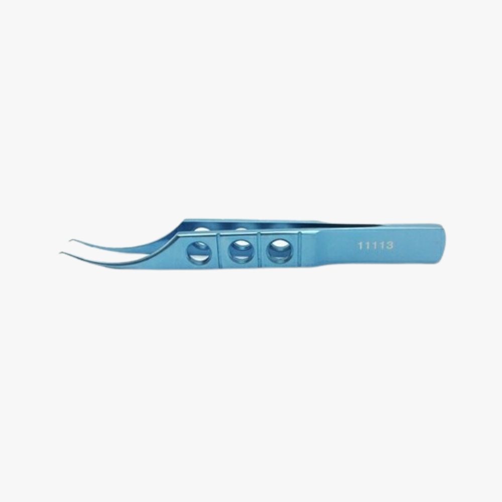 Colibri Forceps – 0.12mm Teeth 85mm Anodized titanium with open-slot handle and anti-glare finish
