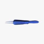 0.15 mm Teeth St. Martin Corneal Forceps Anodized titanium with ribbed, non-slip handle and anti-glare finish