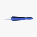 St. Martin Corneal Forceps – 0.3 mm Teeth Anodized titanium with ribbed, non-slip handle and anti-glare finish