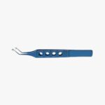 Polack Corneal Suturing Forceps – 0.12mm Teeth, 85mm Anodized titanium with open-slot handle and anti-glare finish