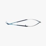 16mm Tip Castroviejo Keratoplasty Scissors Anodized titanium with lightweight open-slot handle and anti-glare finish