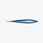 Castroviejo Curved Corneal Scissors – 11mm Tip, 112mm Anodized titanium with textured handle and anti-glare finish