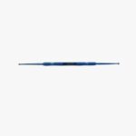 Double-Ended Chalazion Curette – 2.5mm / 3.5mm Cups Anodized titanium with textured handle and anti-glare finish