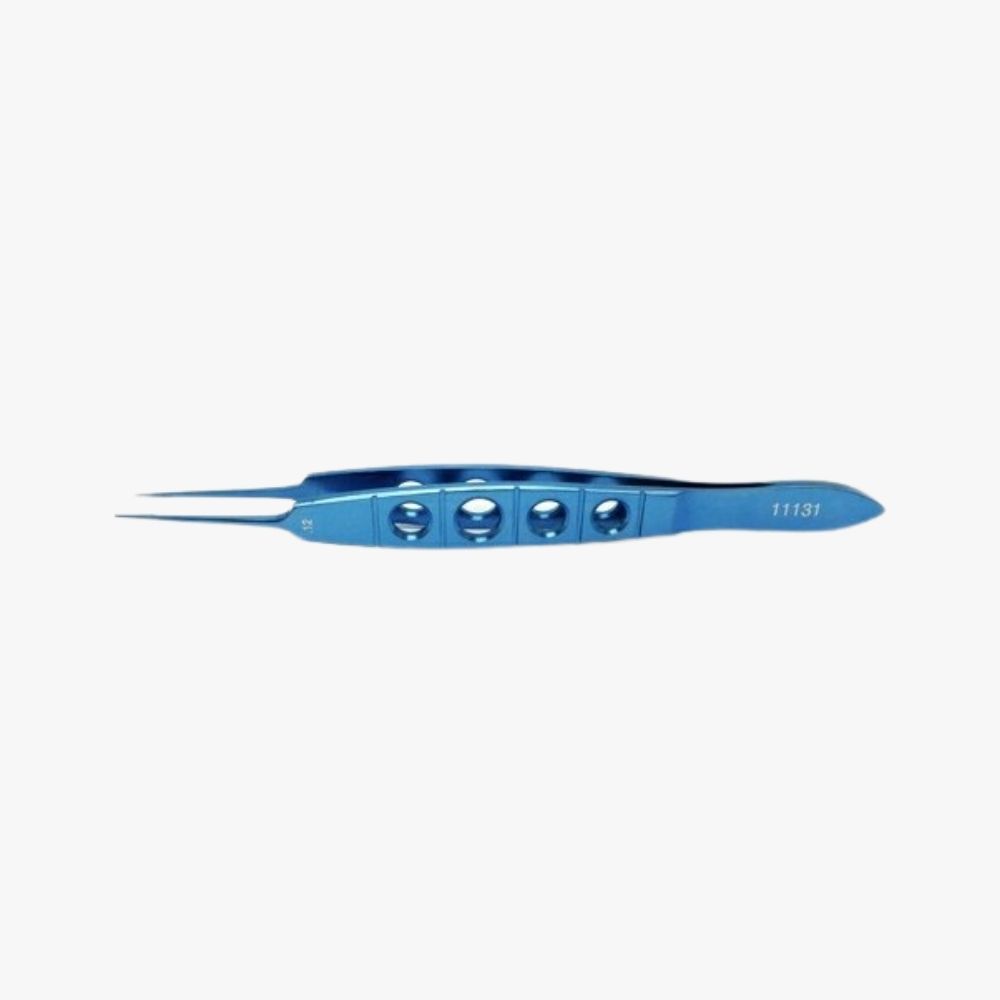 Fixation Toothed Forceps – 0.12mm Teeth Anodized titanium with lightweight handle and anti-glare finish