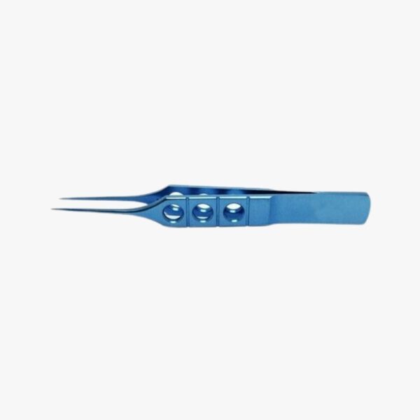 Pierse Straight Fixation Forceps – Notched Teeth, 85mm Anodized titanium with open-slot handle and anti-glare finish