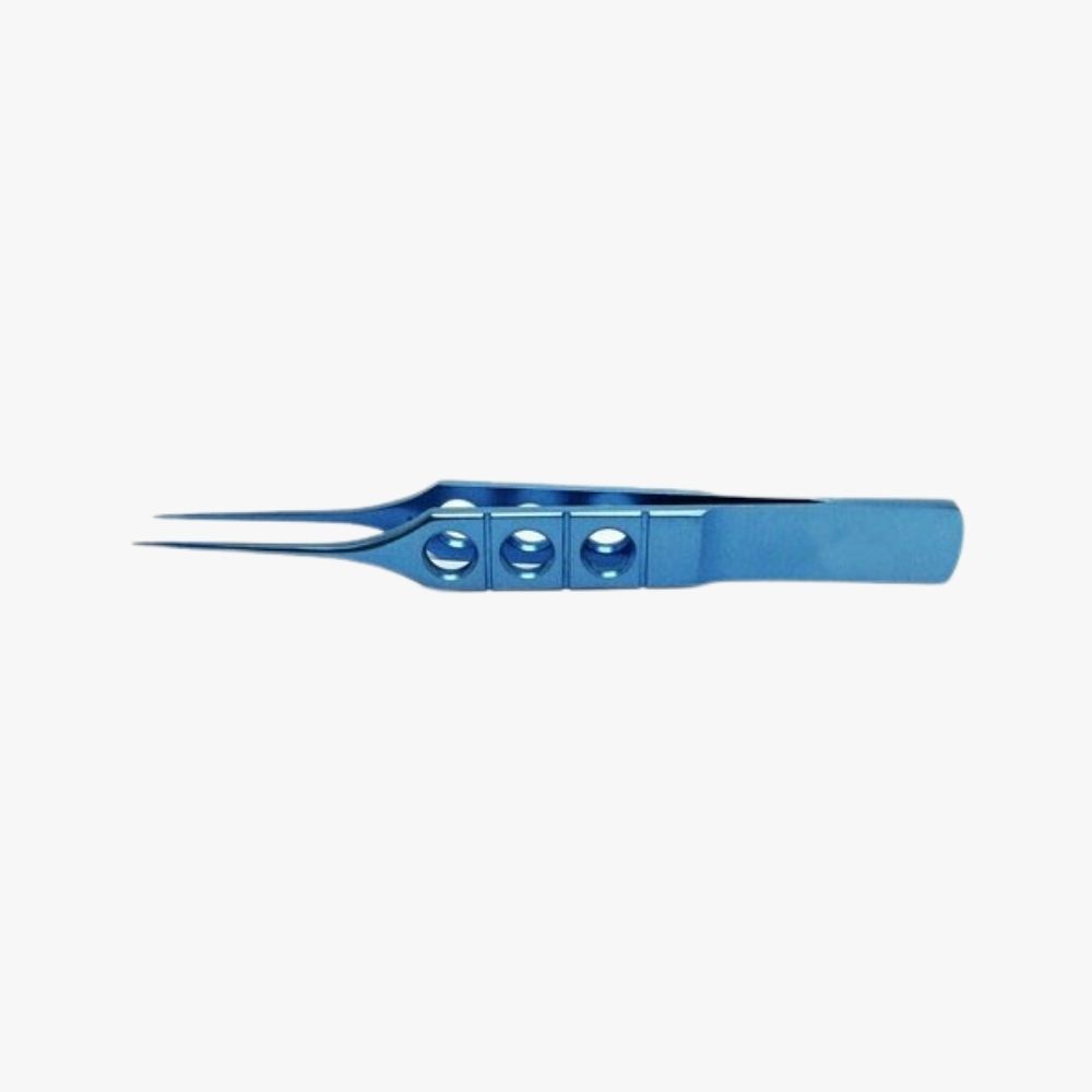 Pierse Straight Fixation Forceps – Notched Teeth, 85mm Anodized titanium with open-slot handle and anti-glare finish