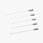 Lacrimal Cannula 21G stainless steel with all-metal Luer hub and polished, non-traumatic tip