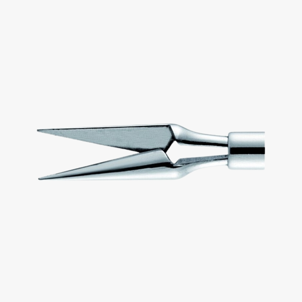Retinal Scissors – Curved Shaft 23G Stainless steel with smooth curved shaft and polished finish