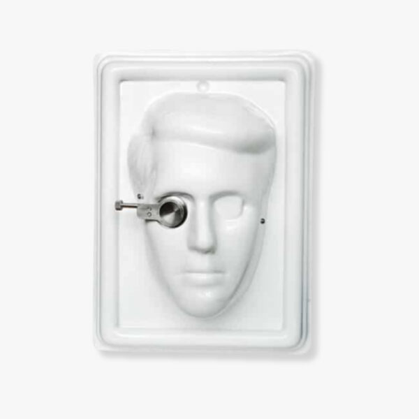 EyeBall Stand With Fixation Head – white training mannequin with eye fixation ring for microsurgical ophthalmic practice