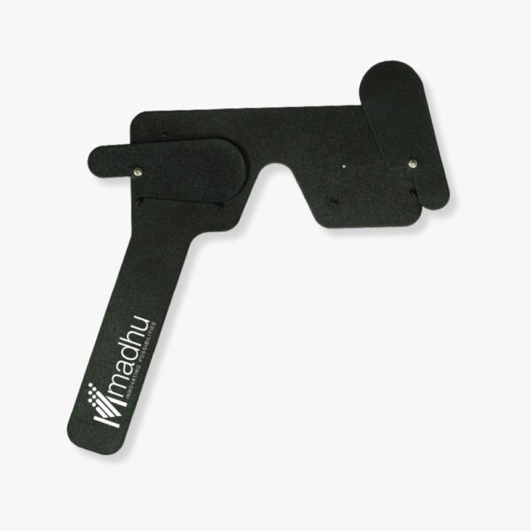 Multi Purpose Occluder – Black handle with adjustable pinholes and shutter attachments – ABS plastic diagnostic tool