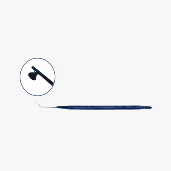Kuglen Push/Pull Hook – Angled Tip Anodized titanium with slim, round handle and anti-glare finish