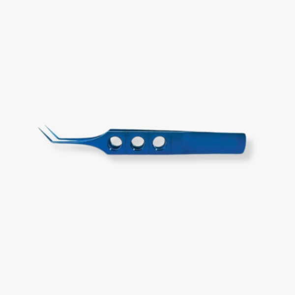 Kelman-McPherson Lens Forceps – 7.5mm Smooth Jaws, 85mm Length Anodized titanium with flat handle and anti-glare finish