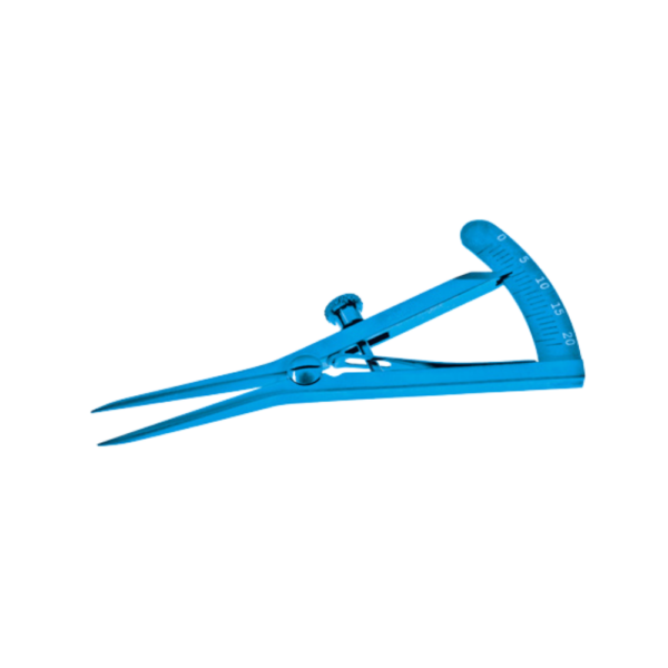 Castroviejo caliper stainless steel spring handle ophthalmic measuring tool