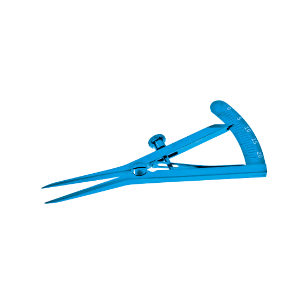 Castroviejo caliper stainless steel spring handle ophthalmic measuring tool