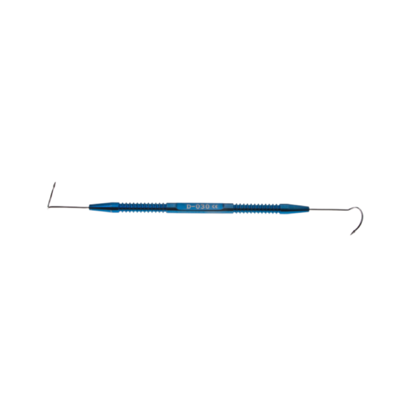 Pigtail lacrimal probe stainless steel curved tip