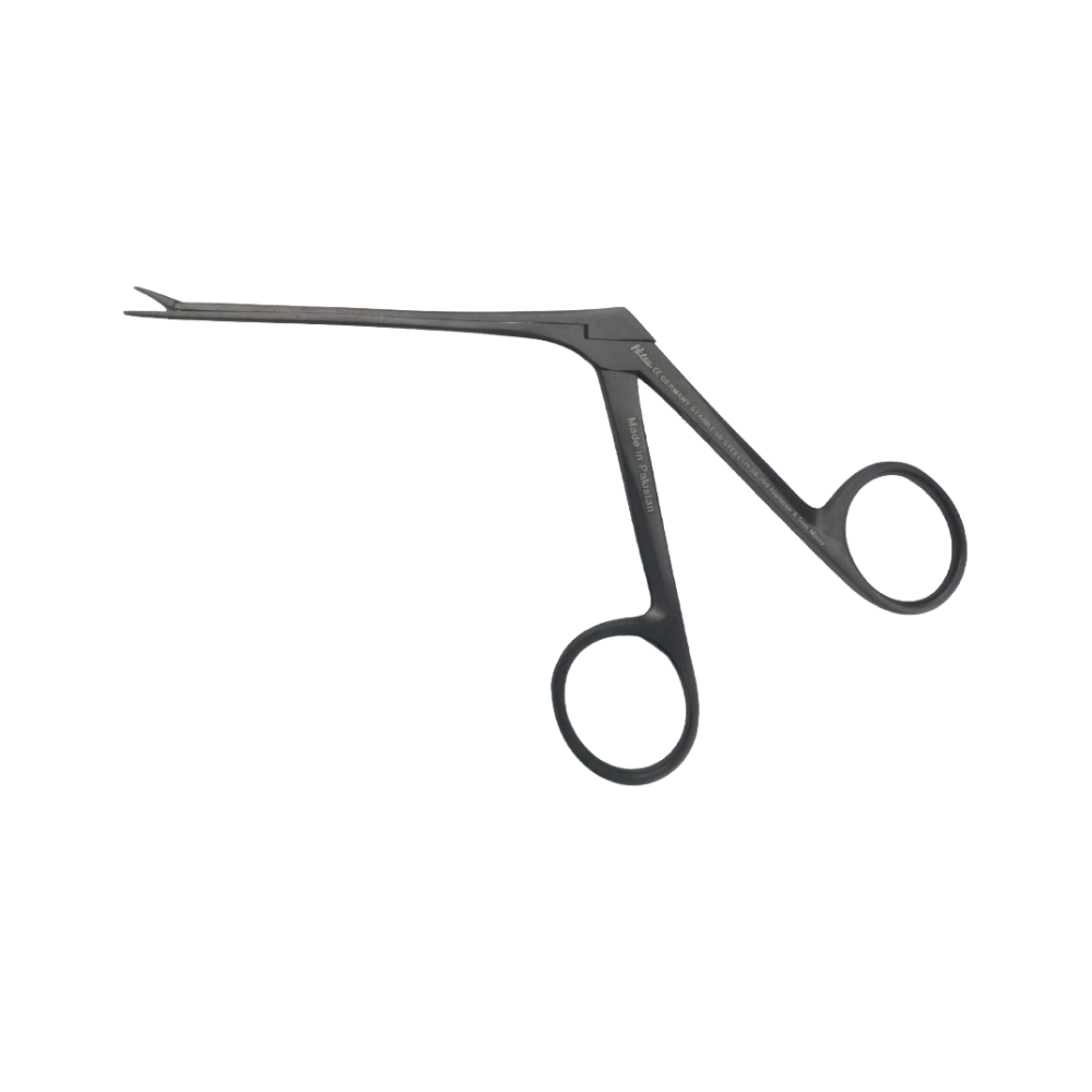 Micro alligator forceps 8.5 cm black for ENT microsurgery