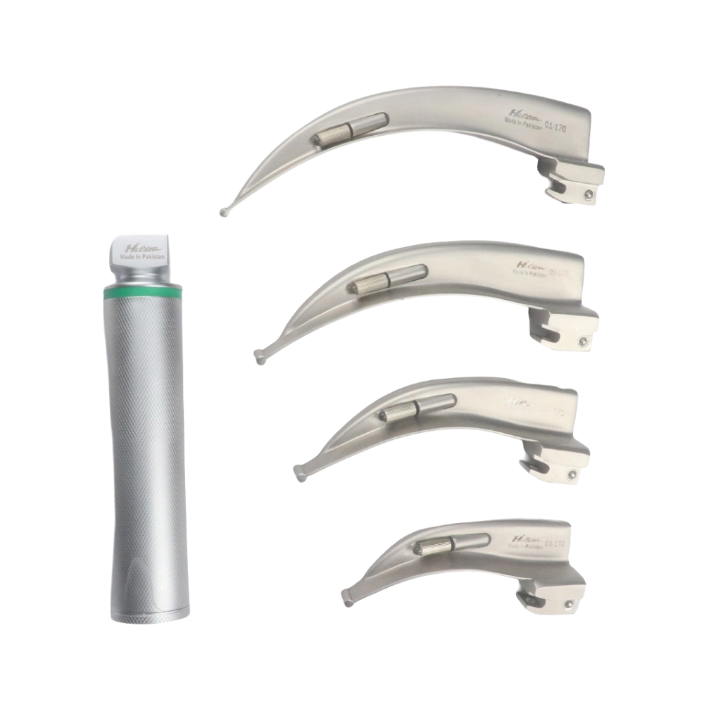 Laryngoscope set 4 blades for anesthesia use
