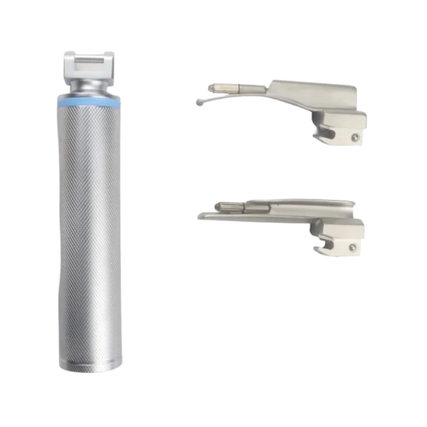 Fiberoptic laryngoscope set 2 blades for difficult intubation