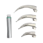 Fiberoptic laryngoscope set 4 blades for surgical airway control