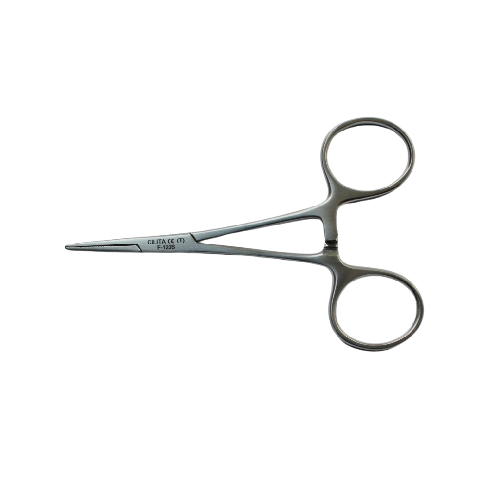 Halstead mosquito forceps stainless steel ratchet handle straight