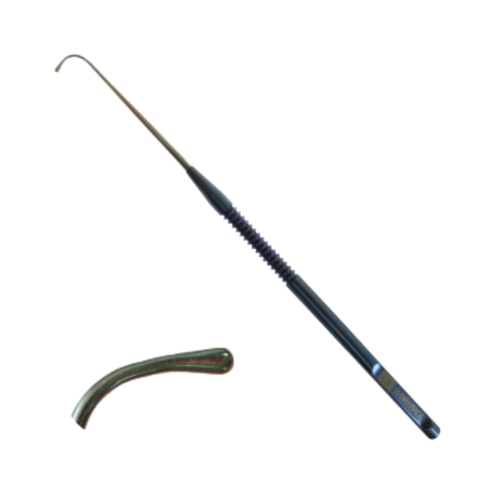 Graefe muscle hook stainless steel handle size 1 1 mm