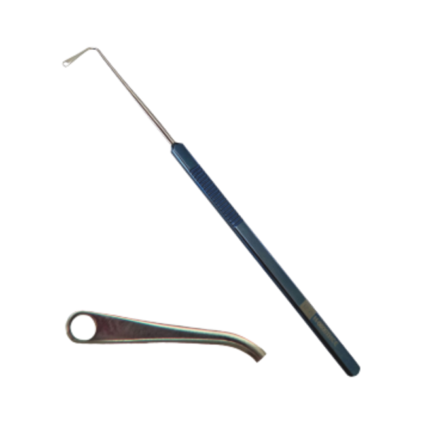 Gass retinal detachment hook stainless steel flat hook 13 mm