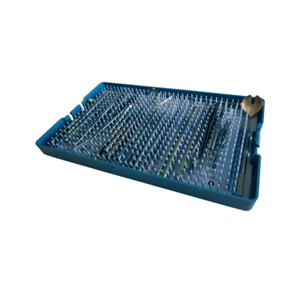 Medium plastic sterilization tray medical instrument tray