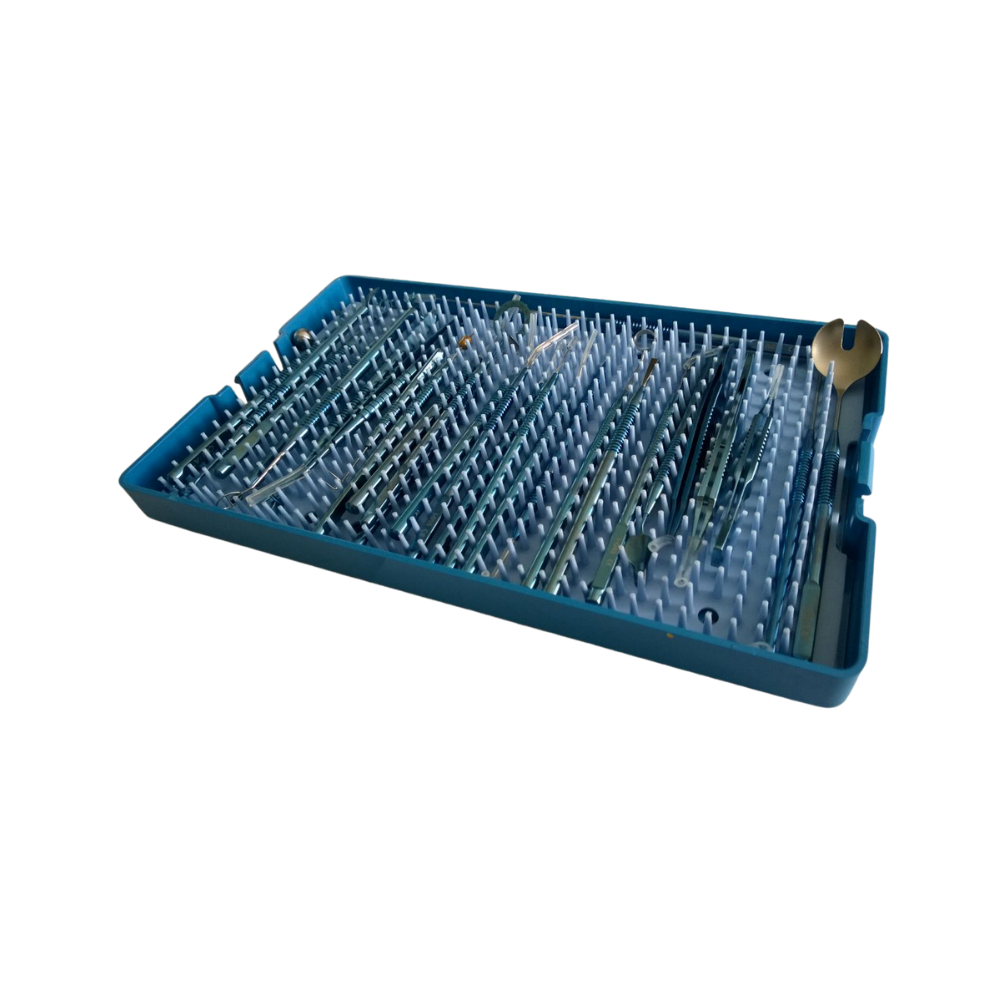 Medium plastic sterilization tray medical instrument tray