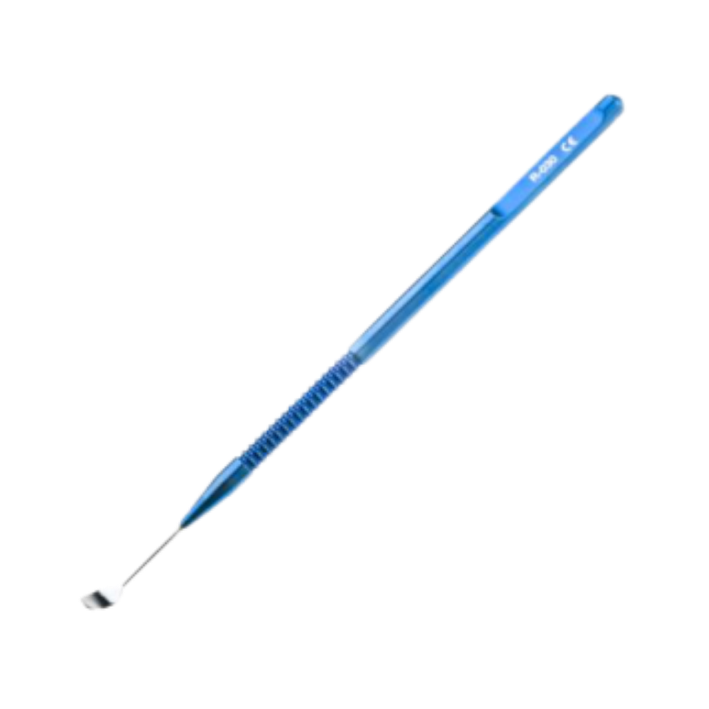 Helveston tissue retractor stainless steel flat handle