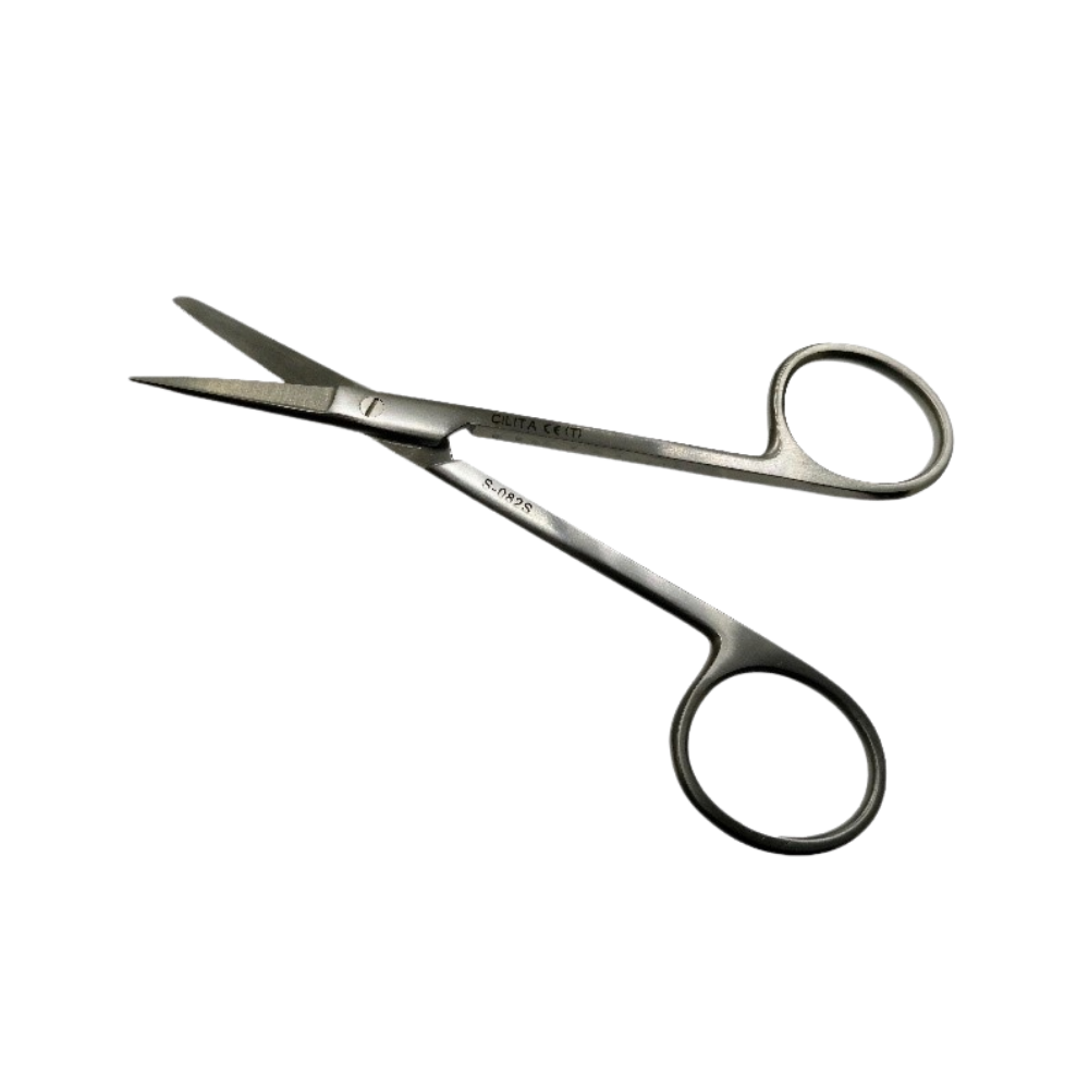 Eye scissors stainless steel blunt tip 30 mm blades
