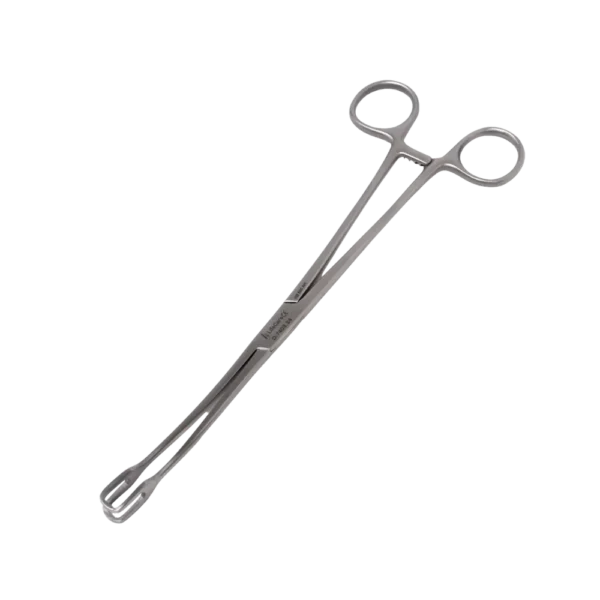 Schroeder Vulsellum Forceps 9.5 Inch with Curved Side Jaws