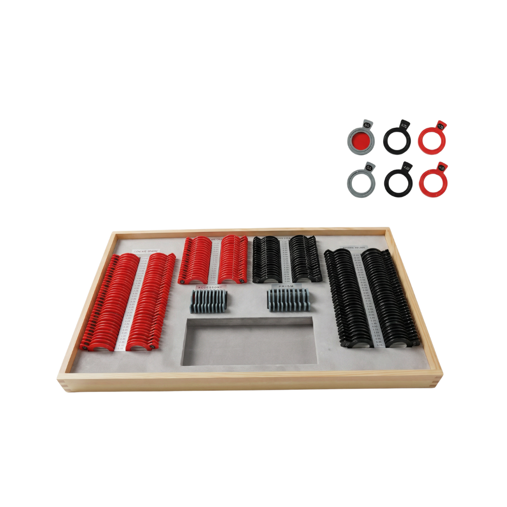232 pcs trial lens set 26 mm, optical glass lenses, aluminum case refraction set
