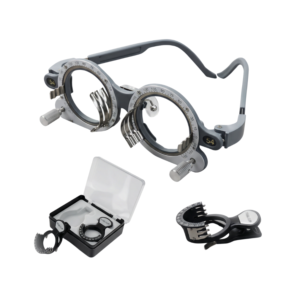 Fixed PD trial frame, lightweight ophthalmic trial frame, fixed PD size variant