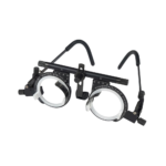 Oculus style adjustable trial frame, lightweight mixed-material ophthalmic frame, adjustable PD variant