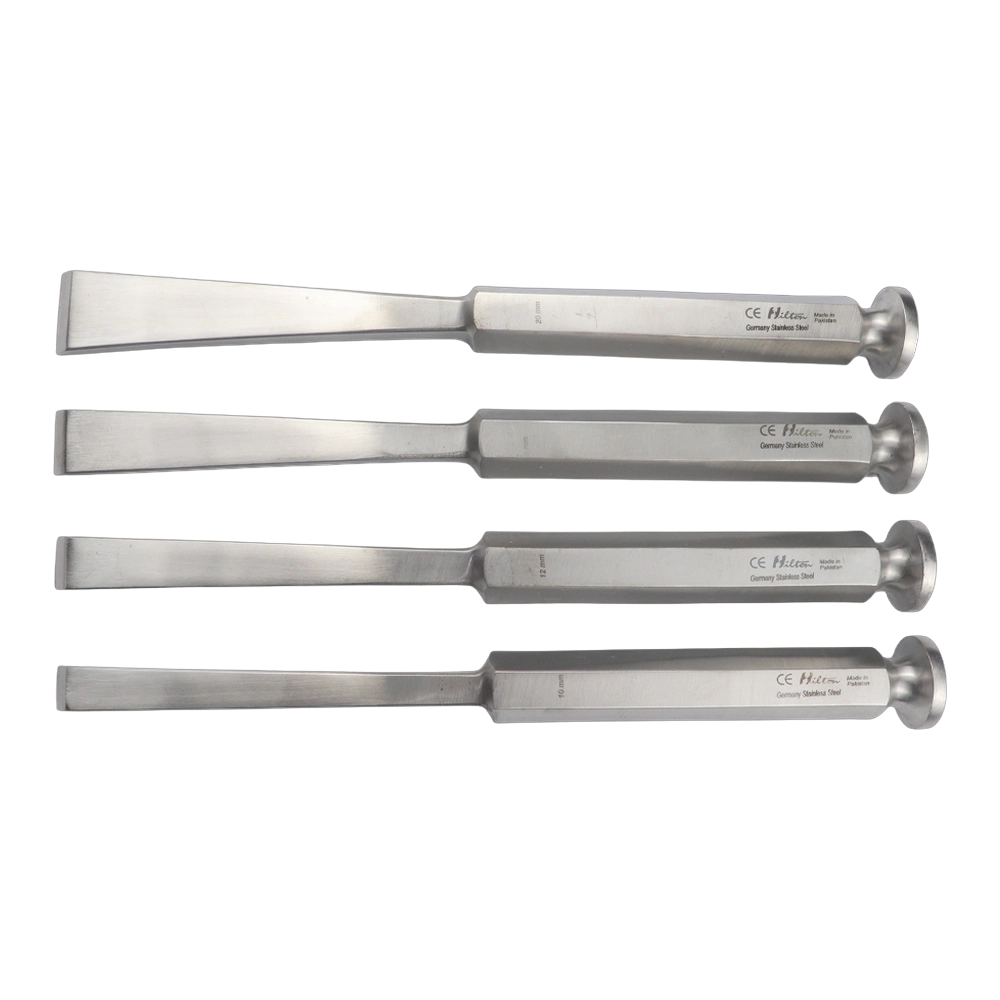 Gouge Set of 4 pcs with Handle for orthopedic bone shaping