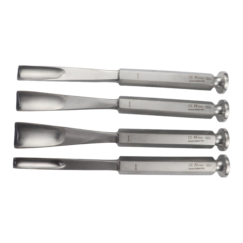 Chisels Set of 4 pcs with Handle for surgical bone work